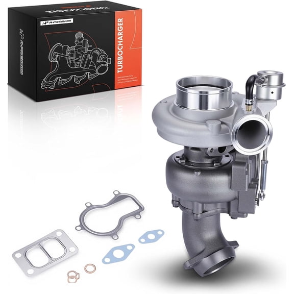 A-Premium HX35W Complete Turbo Turbocharger Kit, with Wastegate Actuator & Gasket, Compatible with Dodge Ram 2500 3500, 1999 2000 2001 2002, 5.9L Diesel, Replace# 667269, 3592766
