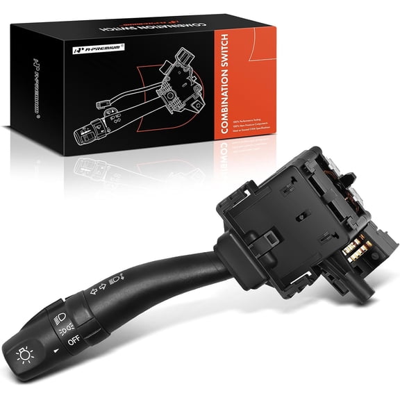 A-Premium Turn Signal Switch,Headlight Dimmer Blinker Multifunction Switch Compatible with Hyundai Sonata 2009-2010, Santa Fe 2007-2012 & Kia Optima 2006-2011, Rondo 2007-2010, Without Auto Headlight