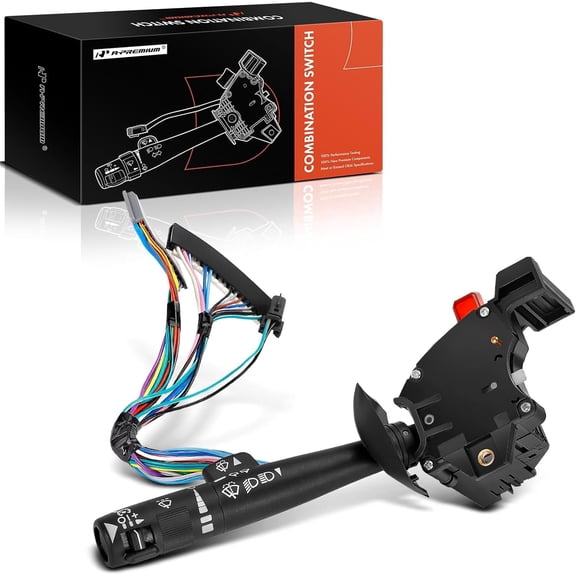 A-Premium Turn Signal Switch, Headlight Dimmer, Windshield Wiper, Cruise Control Multifunction Switch Lever Compatible with Chevy GMC - Express 1500/2500/3500, Savana 1500/2500/3500, Kodiak, Topkick