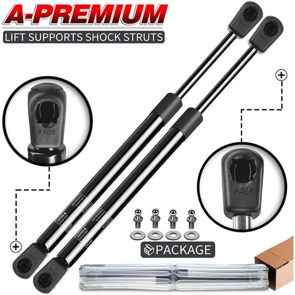 A-Premium Universal Lift Supports Shock Struts Gas Spring Struts with Spike, Extended Length 12.00", Compressed Length 8.10", 35lbs Force 2-PC Set