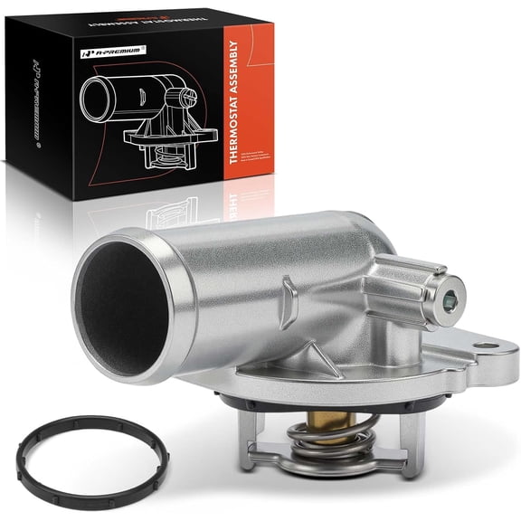 A-Premium Upgrade Aluminium Engine Thermostat Housing Assembly with O-ring Compatible with Jeep Cherokee 2014-2022 & Dodge Grand Caravan 2011-2020, Journey, Avenger & Chrysler 200 & Ram & Volkswagen