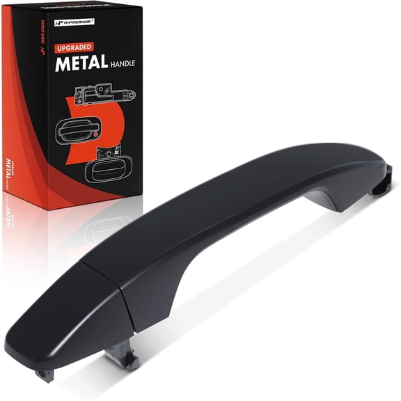 A-Premium Upgraded Metal Exterior Door Handle Compatible with Chevrolet Colorado 2015-2022 Crew Cab, Primed Black, Rear Driver or Passenger Side