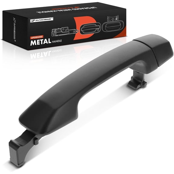 A-Premium Upgraded Metal Exterior Door Handle Compatible with Toyota Tundra 2007-2019, Textured Black, Front Right or Rear Left or Rear Right Side
