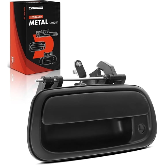 A-Premium Upgraded Metal Tailgate Handle Liftgate Latch Handle with Keyhole Compatible with Toyota Tundra 2000-2006, Primed Black, Replace# 69090-0C030-C0, 690900C030C0