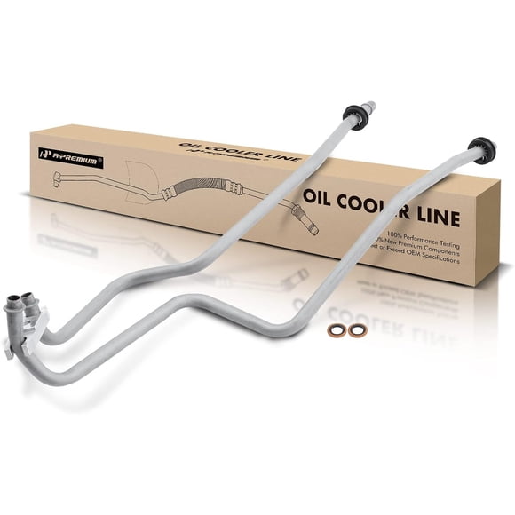 A-Premium Upper Inlet and Outlet Automatic Transmission Oil Cooler Line Hose Assembly Compatible with Jeep Liberty 2008-2012 V6 3.7L