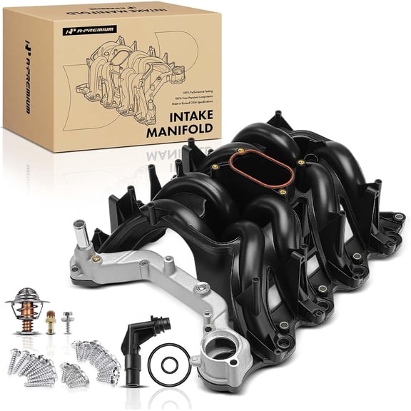 A-Premium Upper Intake Manifold with Gasket Kit Replacement for Ford Expedition Excursion F-150 E-150 E-250 E-350 Super Duty Fits select: 2000-2003 FORD F150, 2000-2004 FORD F250