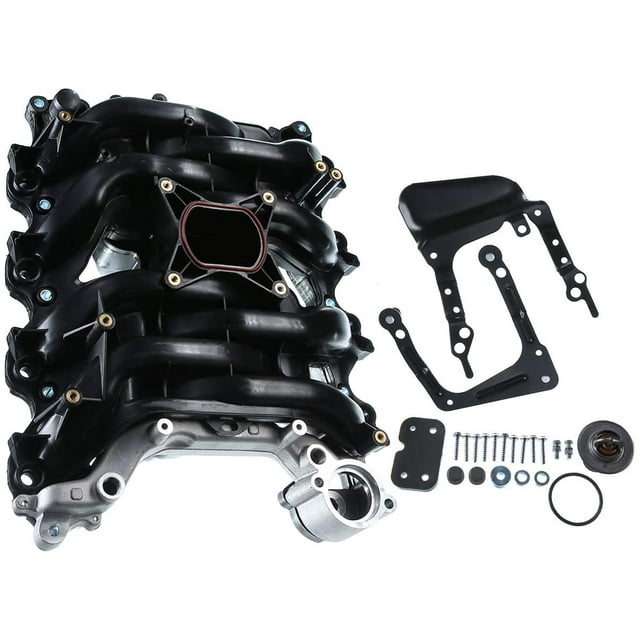 APremium Upper Intake Manifold with Thermostat & Gaskets Replacement for Ford Crown Victoria