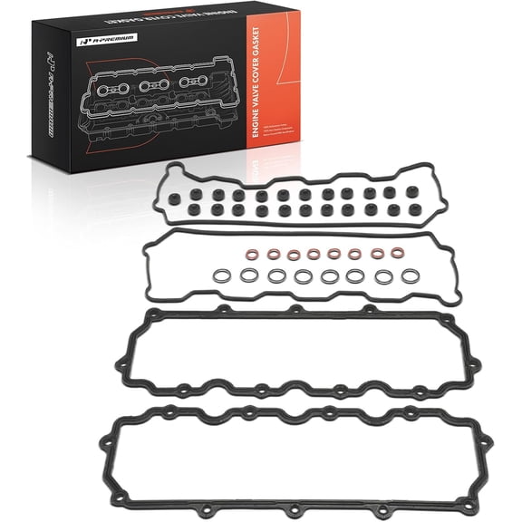 A-Premium Upper and Lower Engine Valve Cover Gasket Set Compatible with Ford F-250 F-350 F-450 F-550 Super Duty 2003-2007 E-350 E-450 Super Duty 2004-2010 E-350 Club Wagon 2004-2005 Excursion 6.0L