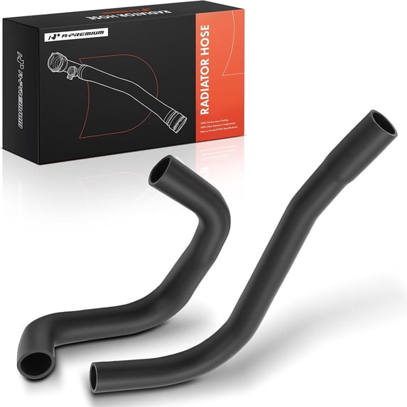 A-Premium Upper & Lower Radiator Coolant Hose Compatible with Toyota Corolla, Matrix & Pontiac Vibe, 2003-2008, 2-PC Set