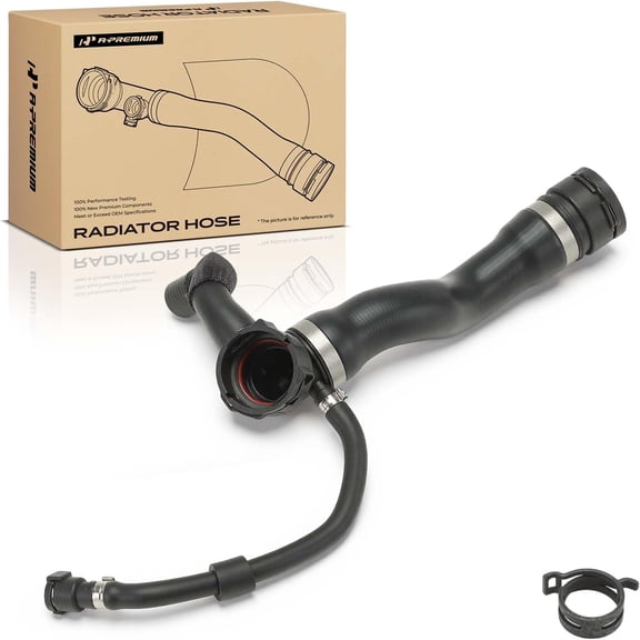 A-Premium Upper Radiator Coolant Hose Compatible with BMW F07 535i 2011-2016, F07 535i GT 2011-2013, F12/F13 640i 2012-2018, L6 3.0L, Replace# 17127580957
