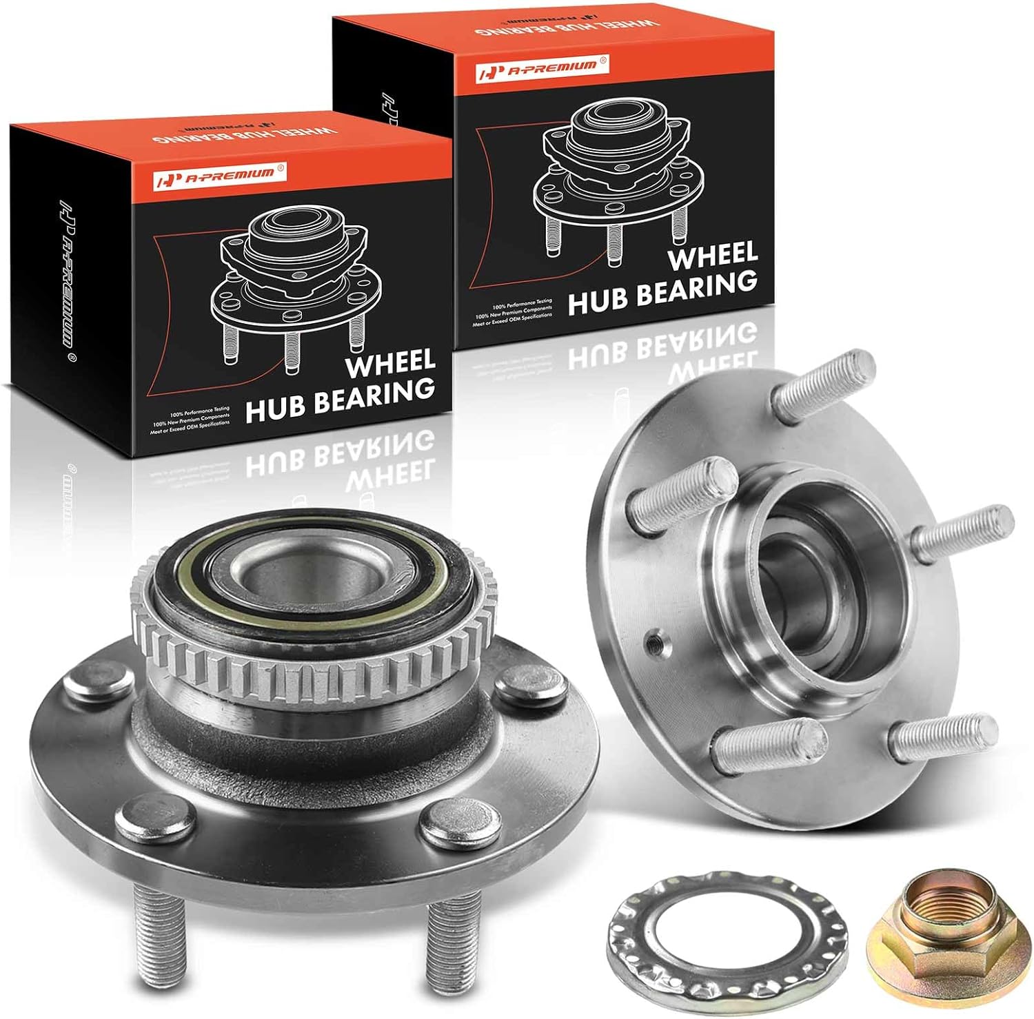 Detroit Axle Rear Wheel Bearing & Hub Assembly For 2003-2005 Hyundai Tiburon NO ABS – Pair