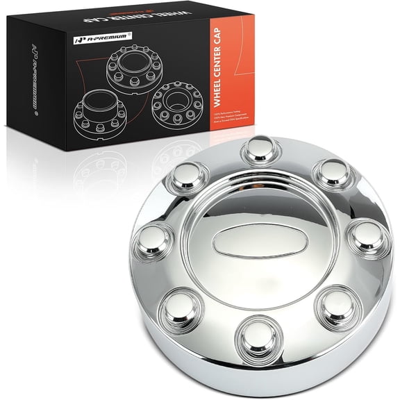 A-Premium Wheel Center Hub Cap Cover with 8-Lug Wheel Compatible with Ford F-250 F-350 F-450 Super Duty 2004-2016, F-550 Super Duty 2004-2007, Front or Rear Side