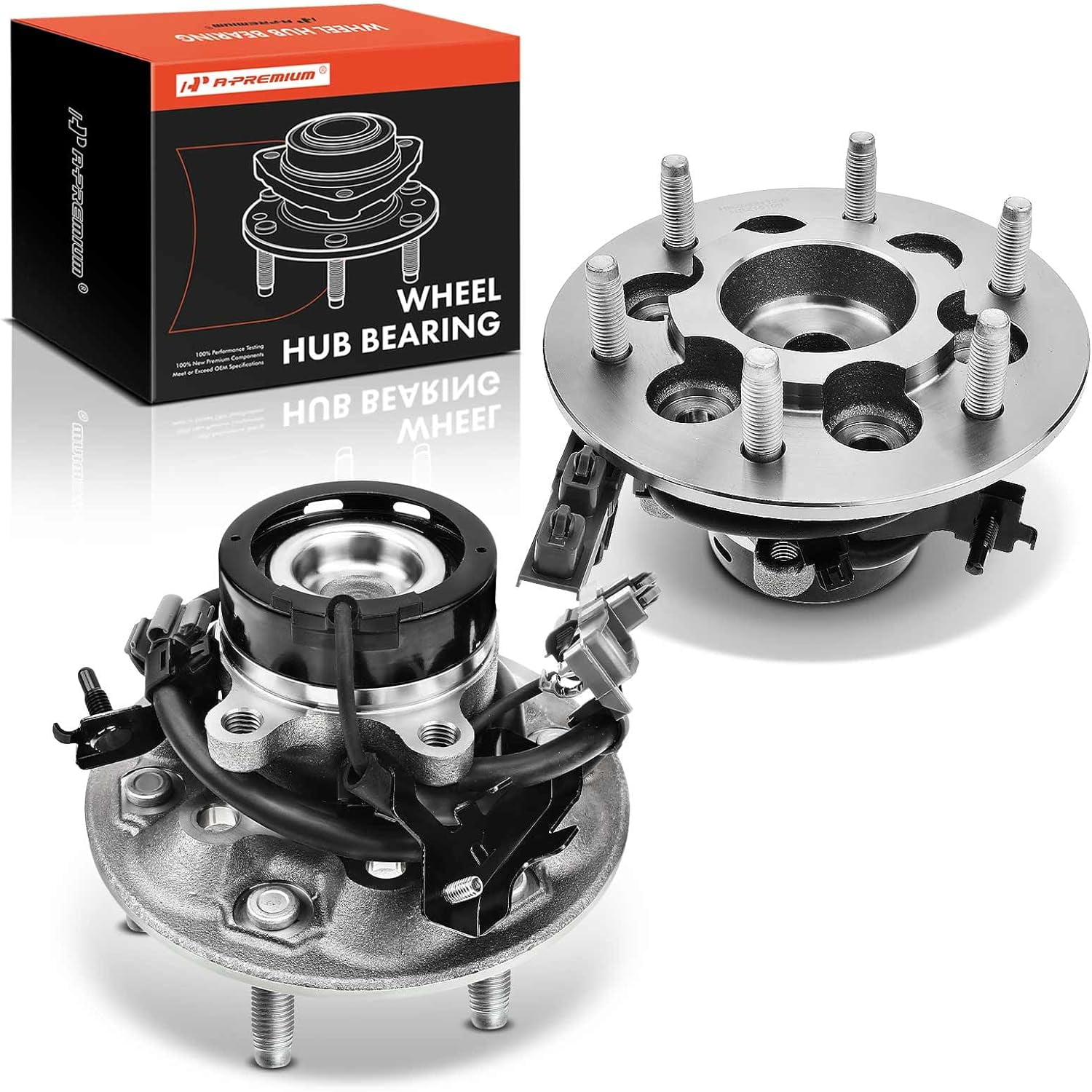 A-Premium Wheel Hub and Bearing Assembly Compatible with Chevrolet Colorado 2004-2008 GMC Canyon 2006-2008 Isuzu i-280 2006 i-290 2007-2008 Front Left and Right 2-PC