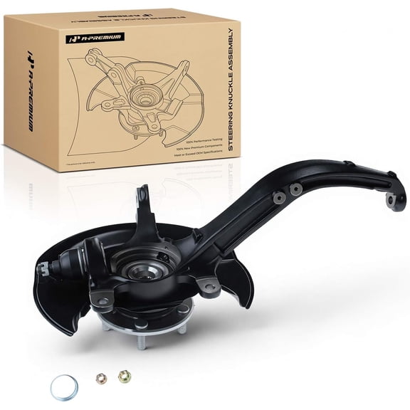 A-Premium Front Right Steering Knuckle & Wheel Bearing Hub Assembly Compatible with Jeep Compass Patriot 2007-2017 & Dodge Caliber 2007-2012, Passenger Side, Replaces 68088499AC 5085703AF