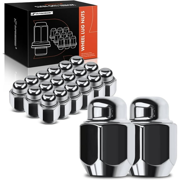 A-Premium Wheel Lug Nuts Compatible with Hyundai Santa Fe Sonata Accent Genesis Tiburon Tucson Kia Optima Sorento Sportage Spectra5 Rio5 20-PC Set