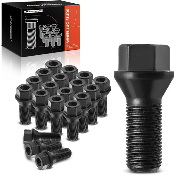 A-Premium Wheel Stud Replacement for BMW F20 F21 F45 F23 F22 F87 F46 F34 F30 F80 F31 F82 F83 F36 F10 F18 F01 F02 Front and Rear Set of 20 Fits select: 2012-2013 BMW 328 I SULEV
