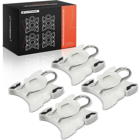 A-Premium Window Regulator Sliding Pivot Clips Replacement for BMW E32 E34 E36 E85 318i 323i 325i 328i 525i 535i 735i 740i M3 M5 Z3 Z4 4-PC Set