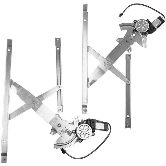 A-Premium Window Regulators with Motor Compatible with Pontiac Sunfire Chevrolet Cavalier 1996-2005 Coupe Front Side 2-PCS Set
