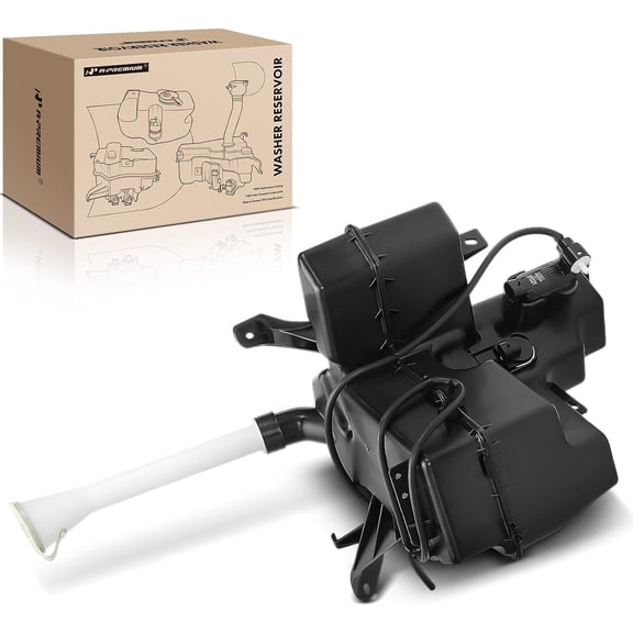 A-Premium Windshield Washer Reservoir Tank Assembly Compatible with Nissan Pathfinder 2013-2020 & Infiniti QX60 2014-2020, JX35 2013 - W/Washer Pump & Bracket & Filler Neck & Cap & Fluid Level Sensor