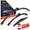 thumbnail image 1 of A-Premium Windshield Wiper Blades Compatible with Infiniti QX60 2014-2020, JX35 2013 - Front Rear Wipers Blade for 26"/17"/12", Hook/Snap Claw Arm Connector, with Wear Indicator & Towel (Pack of 3), 1 of 5