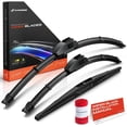 thumbnail image 1 of A-Premium Windshield Wiper Blades Compatible with Subaru Outback 2005-2009, Forester 2009-2013, Legacy - Front Rear Wipers Blade for 24"/18"/14", Hook/RL3, with Wear Indicator & Towel (Pack of 3), 1 of 5