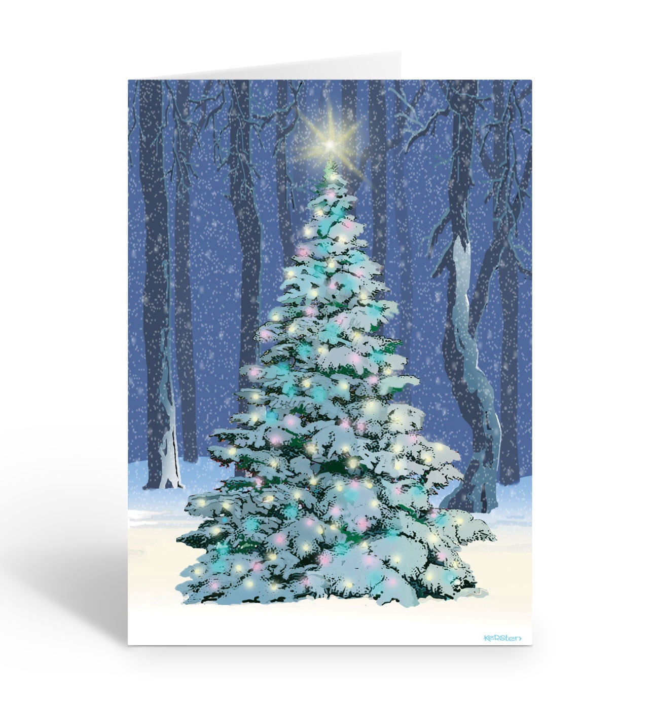 Stonehouse Collection Weihnachtskarten – 10 Stück Mit Umschlägen, „Merry Christmas“ Im Sand, 11,4x14,7 Cm