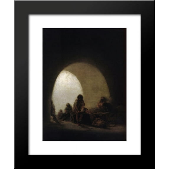 A Prison Scene 20x24 Framed Art Print by Francisco Goya