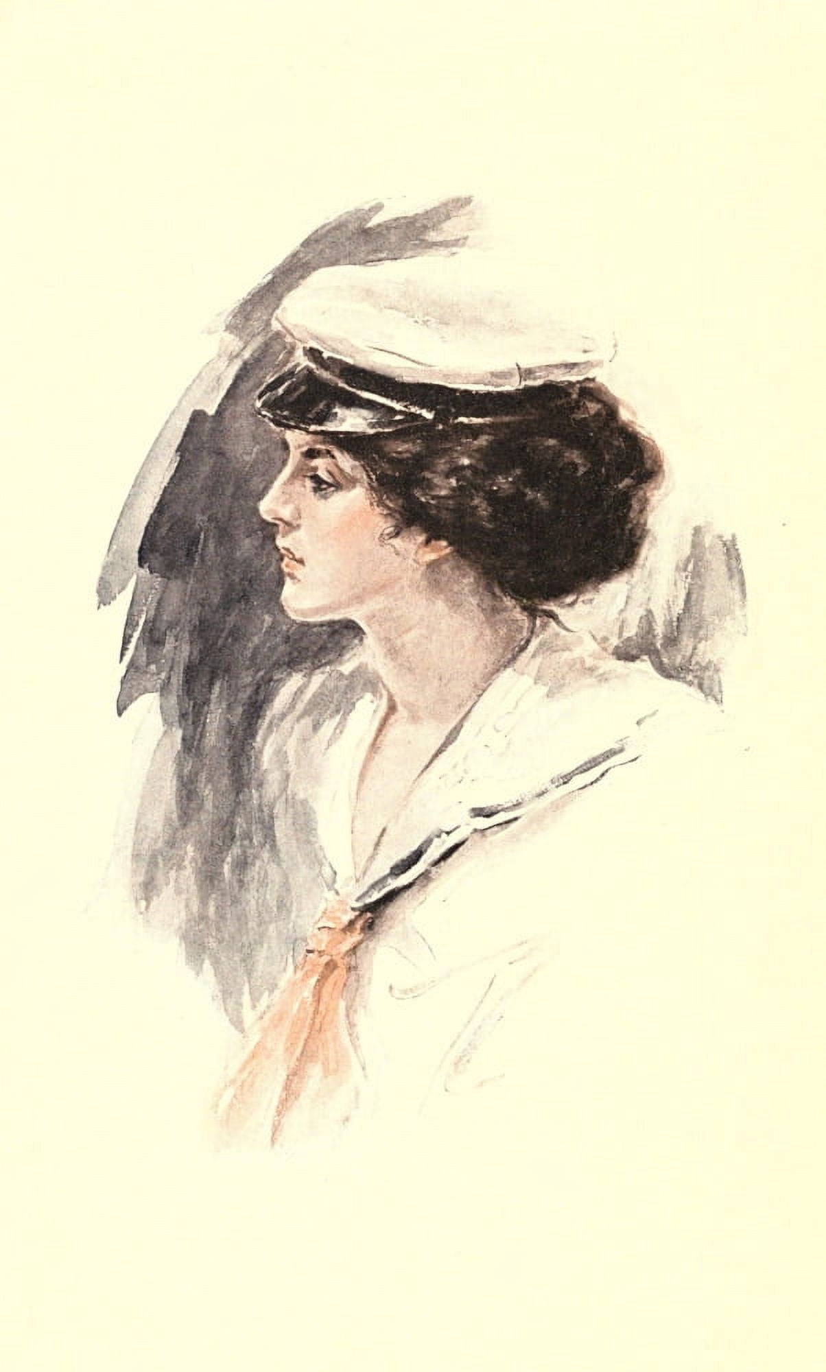 A Prisoner of the Sea c1908 Sailor girl Canvas Art - Bert Knight (18 x 24)