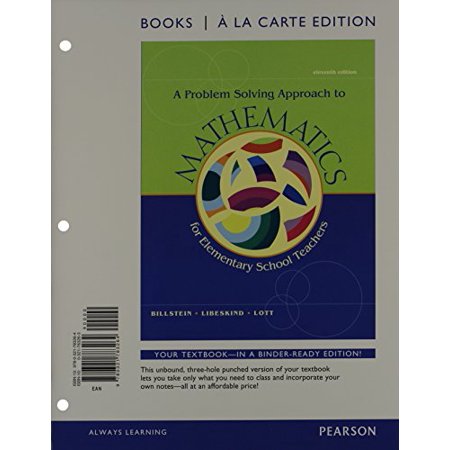 Pre-Owned A Problem Solving Approach to Mathematics for Elementary School Teachers: Books a La Carte Edition