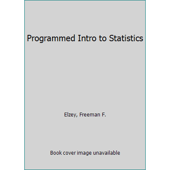 Pre-Owned A Programmed Introduction to Statistics (Paperback) 0818500182 9780818500183