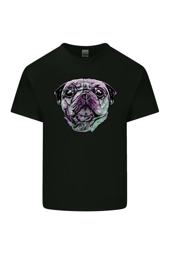 A Pug Face with a Cute Dog Portrait for a Funny Pet Owner Pug Lover Unisex T-Shirt, up to size 5XL