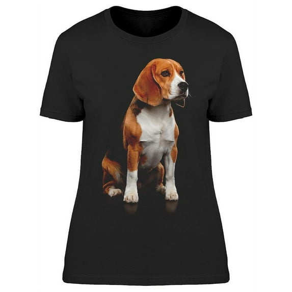 A Purebred Beagle Dog Sitting T-Shirt Women -Image by Shutterstock, Female XX-Large