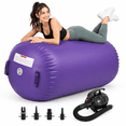 A Purple 47.2 x 29.5inch Inflatable Gymnastics Air Roller Tumbling Mat ...
