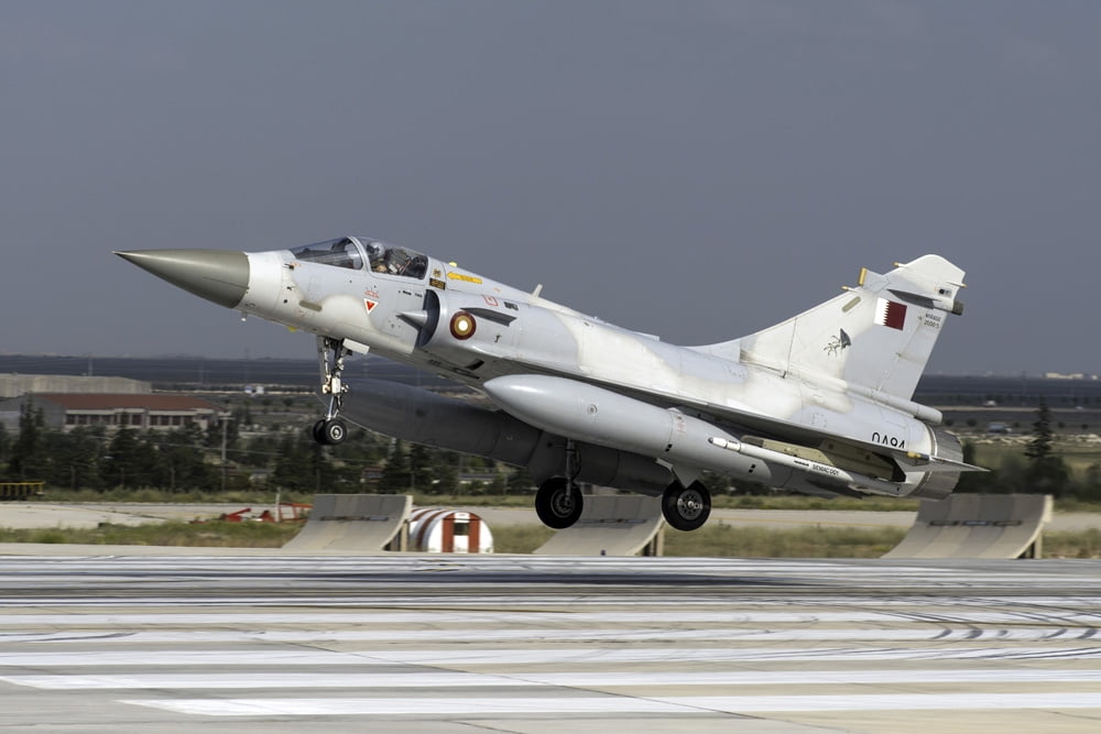 A Qatar Emiri Air Force Mirage 2000-5EDA5DDA at Konya Air Base Canvas Art - Daniele FaccioliStocktrek Images (17 x 12)