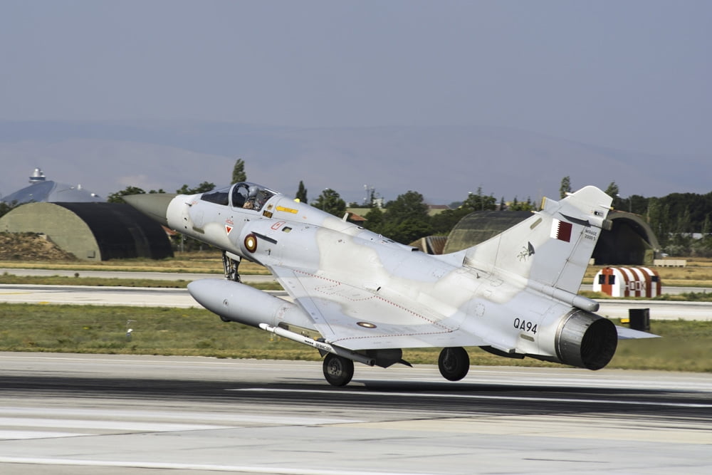 A Qatar Emiri Air Force Mirage 2000-5EDA5DDA at Konya Air Base Canvas Art - Daniele FaccioliStocktrek Images (17 x 12)