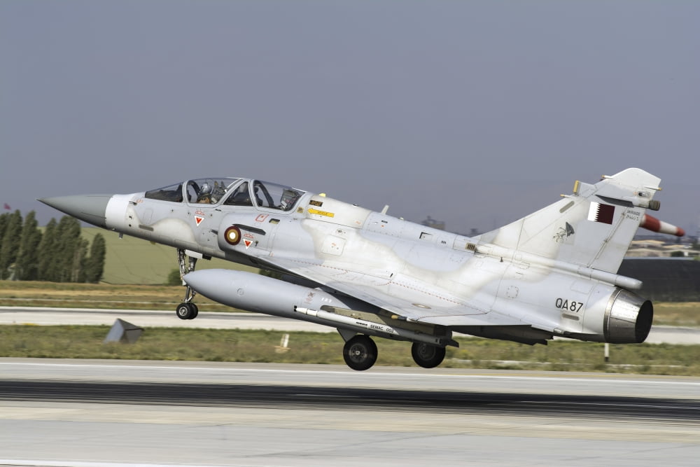 A Qatar Emiri Air Force Mirage 2000-5EDA5DDA in Konya Turkey Canvas Art - Daniele FaccioliStocktrek Images (34 x 23)