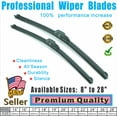 thumbnail image 1 of A+ Quality 21" +19" Windshield Wiper Blades 2pcs (1 Pair) OEM Quality Fits All J-Hook Style Wiper Arms Bracketless, 1 of 5