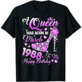 thumbnail image 1 of A Queen Was Born In March Happy Birthday Mother's day T-Shirt, 1 of 4