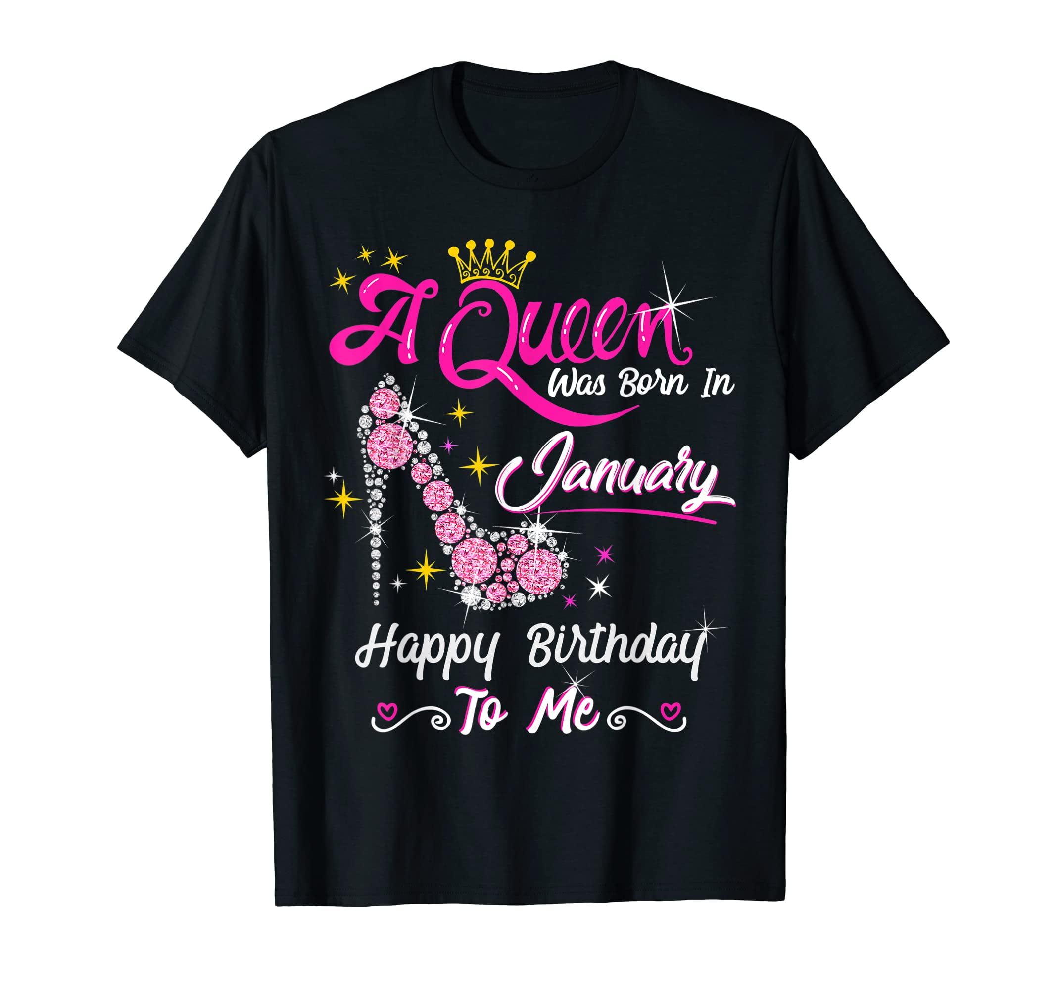 A Queen Was Born in January Gifts January Birthday Girl T-Shirt