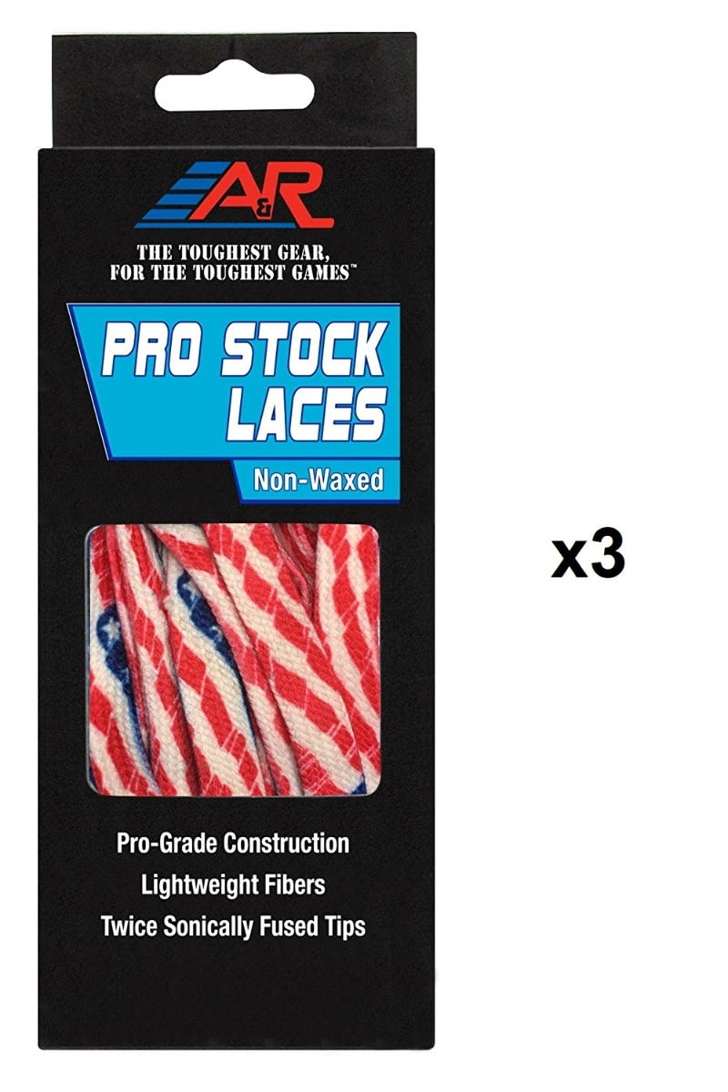 A&R Sports Pro-Stock Laces - Red 96 Inch Non-Waxed Hockey/Skate Laces