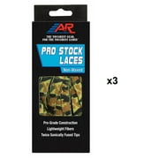 A&R 3 Pair Pack Pro Stock WAXLESS Fused-Tip Hockey Skate Laces, 72"-120"
