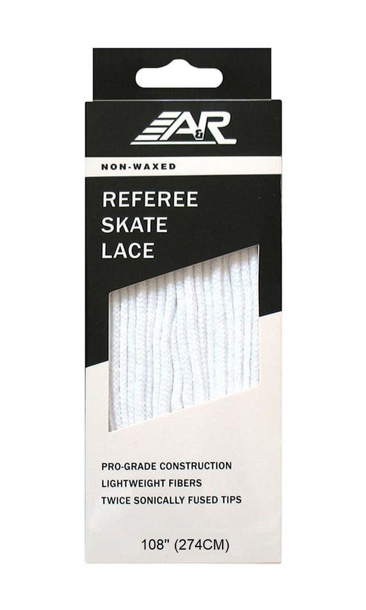 A&R Referee Ice Hockey Skate Laces Official White Heavy Duty Lace