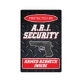 thumbnail image 1 of A.R.I. SECURITY ARMED REDNECK INSIDE Aluminum Sign country hillbilly gun | Indoor/Outdoor | 24" Tall, 1 of 4