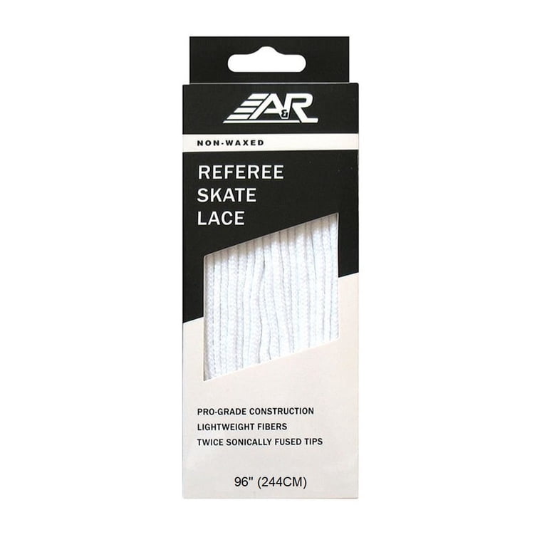 A&R Referee Ice Hockey Skate Laces Official White Heavy Duty Lace