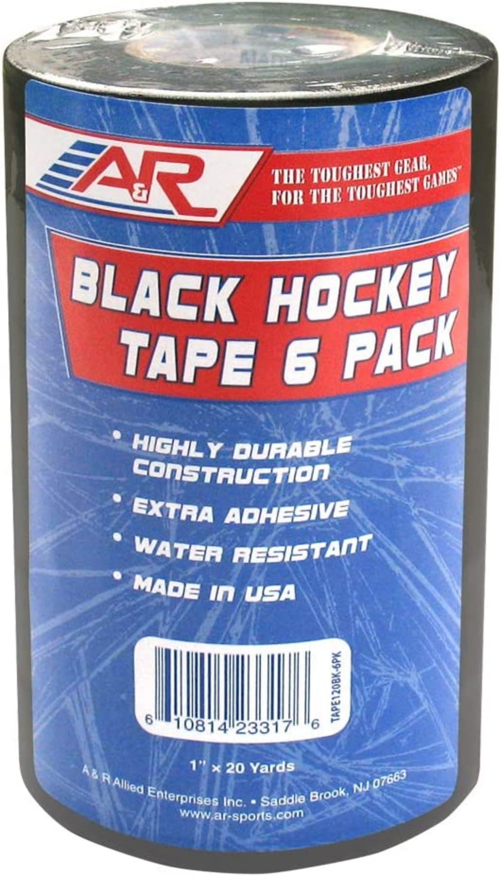 A&R Sports 6-Pack Hockey Tape - Black
