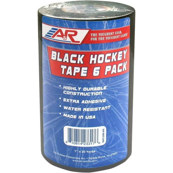 A&R Sports 6-Pack Hockey Tape - Black