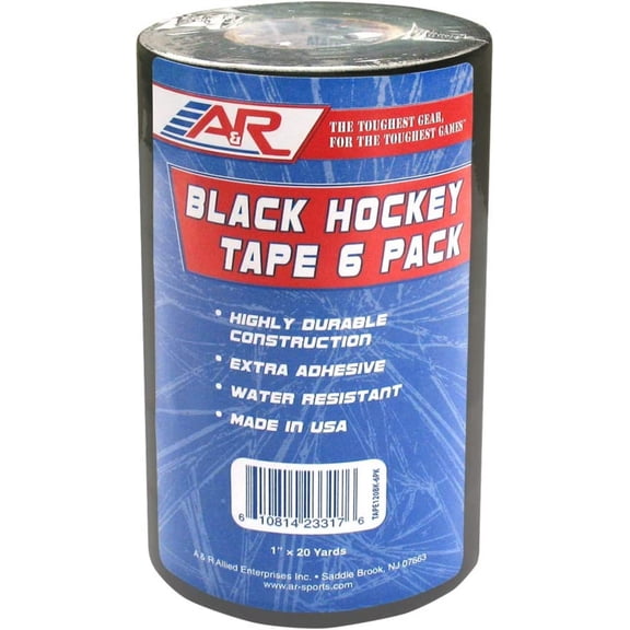 A&R Sports 6-Pack Hockey Tape - Black