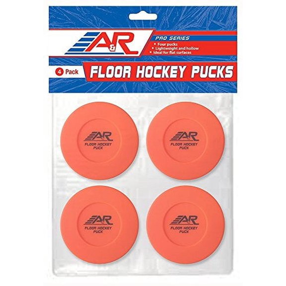 A&R Sports Floor Hockey Puck - 4-Pack