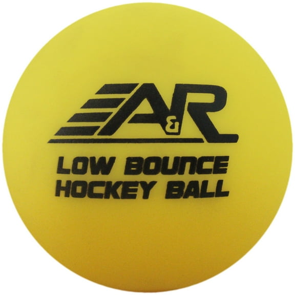A&R Sports Low Bounce Hockey Ball, Yellow (Shrink Wrapped)