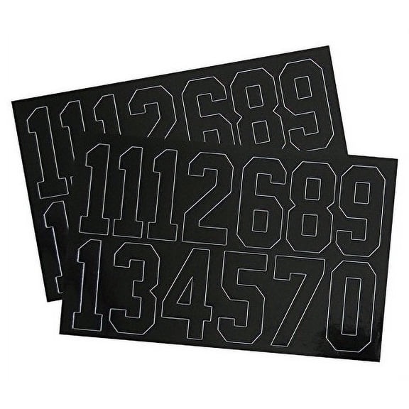 A&R Sports Number Decals, 2-Inch, Black